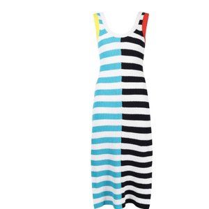 NWT STAUD striped midi dress
